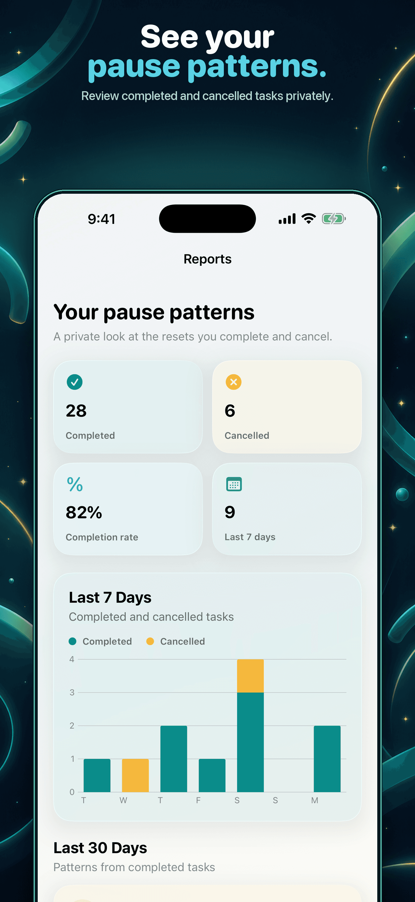 Loop Pause private completion and cancellation reports